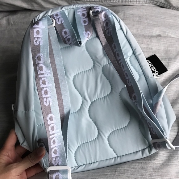 New with tags Adidas baby blue mini backpack - Picture 2 of 3